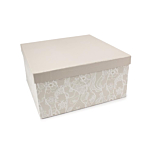 Χάρτινο κουτί με σχέδιο δαντέλα 30x30x15εκ