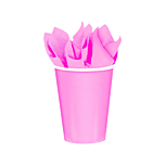Χάρτινα ποτήρια ροζ 8τεμ
