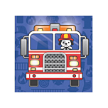 Χαρτοπετσέτες μικρές Flaming Fire Truck 16τεμ