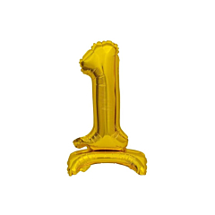 Μπαλόνι Νούμερο '1' Χρυσό με βάση 74cm