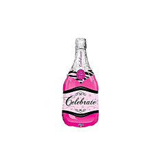 Μπαλόνι ροζ μπουκάλι κρασιού “celebrate” 99εκ
