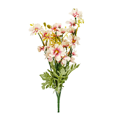 Διακοσμητικό κλαδί λουλουδιών ροζ λευκό 35εκ