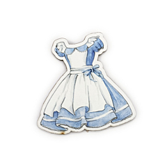 Ξύλινο στοιχείο Alice Wonderland φόρεμα 6x5εκ 2τεμ