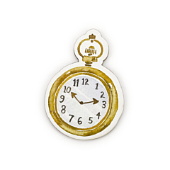 Ξύλινο στοιχείο Alice Wonderland ρολόι 6x5εκ 2τεμ