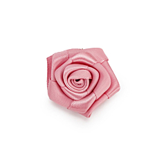 Σατέν πλακέ λουλούδι ροζ αντικέ 4εκ 10τεμ