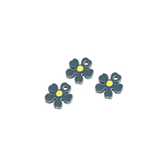 Λουλούδάκι ακρυλικό γκρι 11mm 3τεμ
