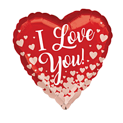 Μπαλόνι Φόιλ Άγιος Βαλεντίνος  Ροζ Χρυσό Καρδιές "I Love You" 1 τεμ