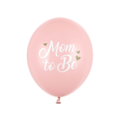 Σετ μπαλόνια λάτεξ ροζ Mom to be 30εκ. 6τεμ.