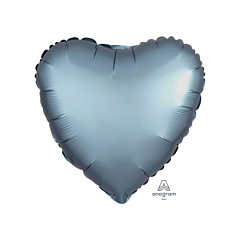 Μπαλόνι Φοιλ Καρδιά Satin Luxe Steel Blue 43 εκ
