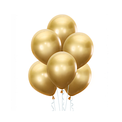 Μπαλόνι λάτεξ Platinum χρυσό 30εκ 10τεμ