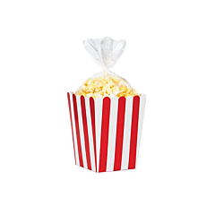 Κουτί για popcorn κόκκινο ργέ 8τεμ