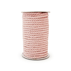 Κορδόνι βαμβακερό ροζ 5mm 20μ