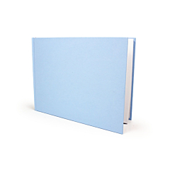 Βιβλίο ευχών απλό σιέλ πλάγιο 27 x 20 cm